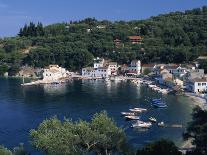 Aerial View over Loggos Harbour, Paxos, Ionian Islands, Greek Islands, Greece, Europe-Julia Bayne-Photographic Print