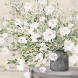 White Bouquet Gray Vase-Julia Purinton-Art Print