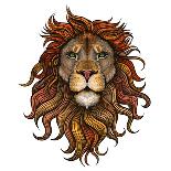 Vector Color Lion Illustration-Julia Waller-Framed Art Print