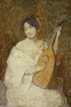 Lady with a Mandolin-Julian Alden Weir-Giclee Print