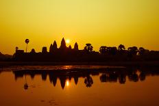 Sunrise at Angkor Wat, UNESCO World Heritage Site, Siem Reap, Cambodia, Indochina, Southeast Asia,-Julian Bound-Mounted Photographic Print