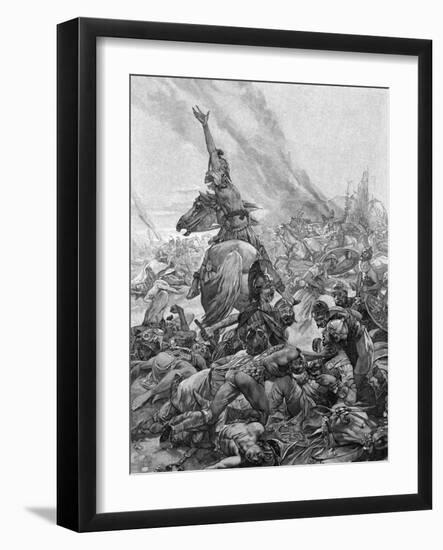 Julian Defeats Alamanni-Alphonse Mucha-Framed Art Print