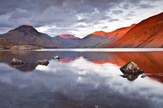 Scafell Range across Reflective Waters of Wast Water, Lake District Nat'l Pk, Cumbria, England, UK-Julian Elliott-Photographic Print