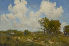 Field of Texas Bluebonnets and Prickly Pear Cacti-Julian Robert Onderdonk-Framed Giclee Print