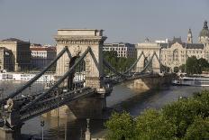 Chain Bridge Seen from Above Clark Adam Square, Budapest, Hungary, Europe-Julian Pottage-Photographic Print