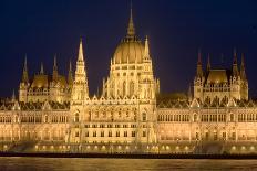 Main Part of Hungarian Parliament on Warm Summer Night, Budapest, Hungary, Europe-Julian Pottage-Photographic Print