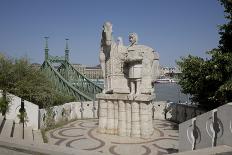 Chain Bridge Seen from Above Clark Adam Square, Budapest, Hungary, Europe-Julian Pottage-Framed Photographic Print