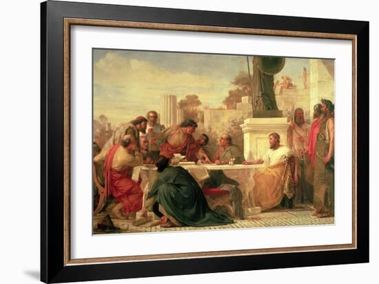 Julian the Apostate (Ad 331-363) Presiding at a Conference of Sectarians, 1875-Edward Armitage-Framed Giclee Print