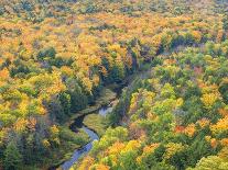 A View from the Summit Peak of the Big Carp River in Autumn at Porcupine Mountains Wilderness State-Julianne Eggers-Photographic Print