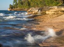 Small Waterfall along the Edge of Miner's Beach at Lake Superior in Pictured Rocks National Seashor-Julianne Eggers-Photographic Print