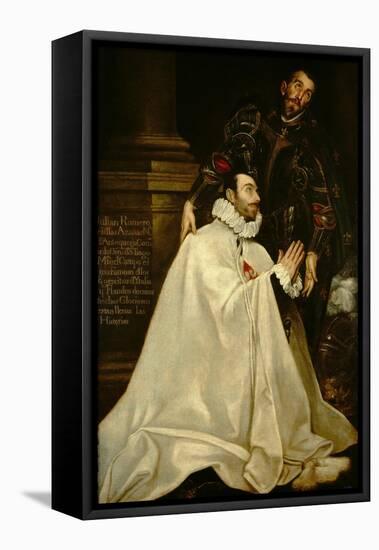 Juliano Romero and His Patron Saint-El Greco-Framed Premier Image Canvas