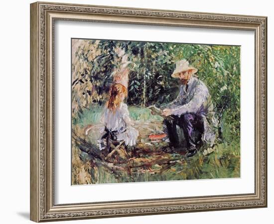 Julie and Eugene Manet, 1883-Morisot-Framed Giclee Print