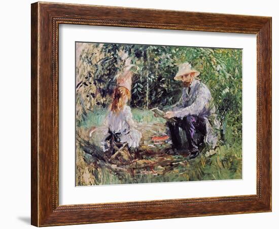 Julie and Eugene Manet, 1883-Morisot-Framed Giclee Print