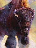 Brindle Rodeo Bull-Julie Chapman-Art Print