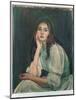 Julie Daydreaming, 1894 (Oil on Canvas)-Berthe Morisot-Mounted Giclee Print