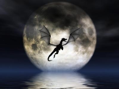 Dragon Moon' Art Print - Julie Fain | Art.com