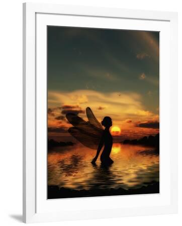 Fairy at Sunset' Art Print - Julie Fain | Art.com