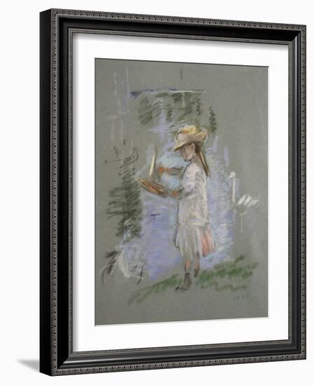 Julie in Pink by the Lakeside-Berthe Morisot-Framed Giclee Print