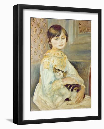 Julie Manet with Cat, 1887-Pierre-Auguste Renoir-Framed Giclee Print