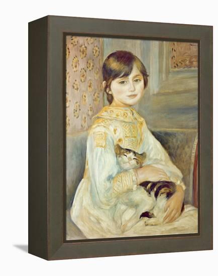 Julie Manet with Cat, 1887-Pierre-Auguste Renoir-Framed Premier Image Canvas