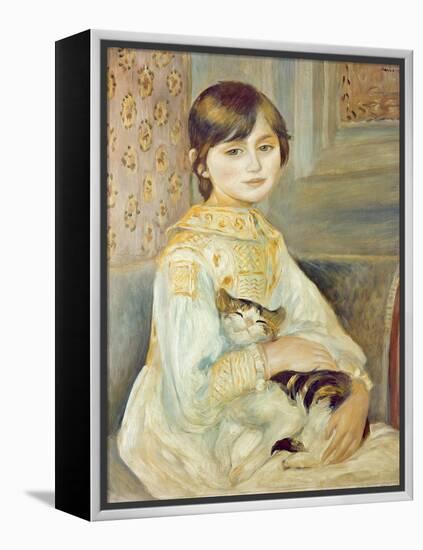 Julie Manet with Cat, 1887-Pierre-Auguste Renoir-Framed Premier Image Canvas