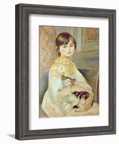 Julie Manet with Cat, 1887-Pierre-Auguste Renoir-Framed Giclee Print