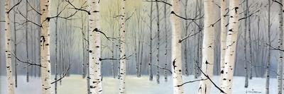 Chickadees in the Birch Trees-Julie Peterson-Art Print