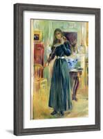 Julie Playing Violin-Berthe Morisot-Framed Art Print