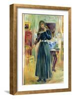Julie Playing Violin-Berthe Morisot-Framed Art Print