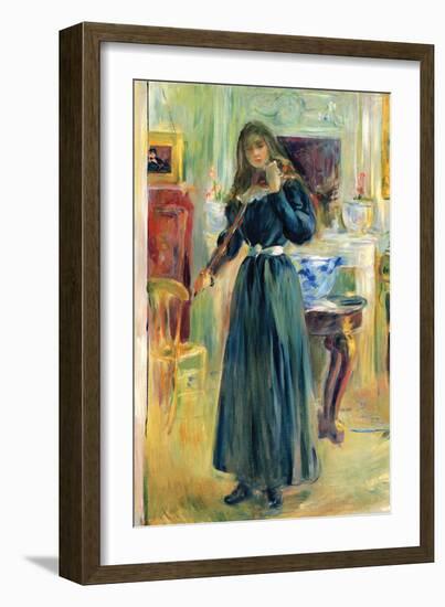 Julie Playing Violin-Berthe Morisot-Framed Art Print