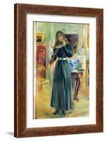 Julie Playing Violin-Berthe Morisot-Framed Art Print