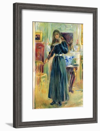 Julie Playing Violin-Berthe Morisot-Framed Art Print