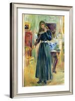 Julie Playing Violin-Berthe Morisot-Framed Art Print