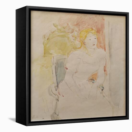 Julie Seated-Berthe Morisot-Framed Premier Image Canvas