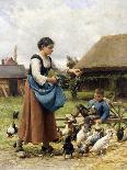 A Milkmaid with Her Cows on a Summer Day-Julien Dupre-Framed Giclee Print