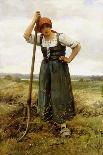 Peasant Woman Leaning on a Pitchfork-Julien Dupré-Giclee Print