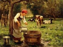 A Milkmaid with Her Cow-Julien Dupre-Giclee Print