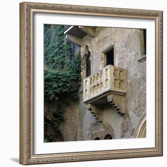 Juliet's Balcony, Verona, UNESCO World Heritage Site, Veneto, Italy, Europe-Stuart Black-Framed Photographic Print