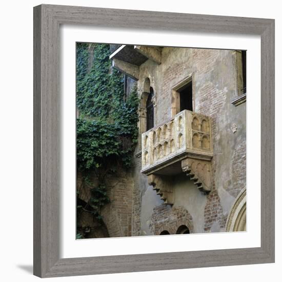 Juliet's Balcony, Verona, UNESCO World Heritage Site, Veneto, Italy, Europe-Stuart Black-Framed Photographic Print