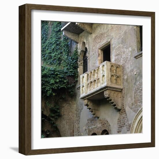 Juliet's Balcony, Verona, UNESCO World Heritage Site, Veneto, Italy, Europe-Stuart Black-Framed Photographic Print