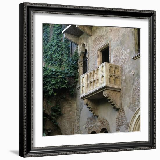 Juliet's Balcony, Verona, UNESCO World Heritage Site, Veneto, Italy, Europe-Stuart Black-Framed Photographic Print