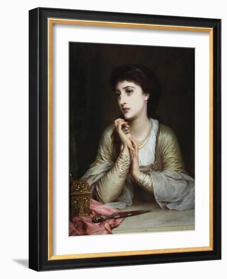 Juliet's Last Thoughts-Frank Bernard Dicksee-Framed Giclee Print