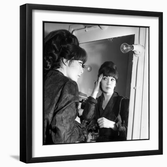 Juliette Greco Preparing to Go on Stage-Marcel Begoin-Framed Photographic Print