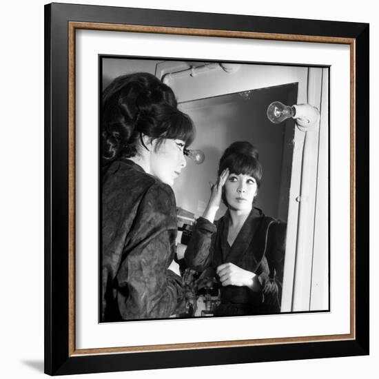 Juliette Greco Preparing to Go on Stage-Marcel Begoin-Framed Photographic Print