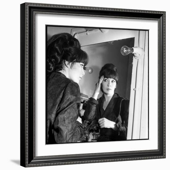 Juliette Greco Preparing to Go on Stage-Marcel Begoin-Framed Photographic Print