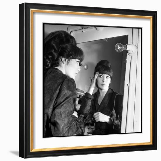 Juliette Greco Preparing to Go on Stage-Marcel Begoin-Framed Photographic Print