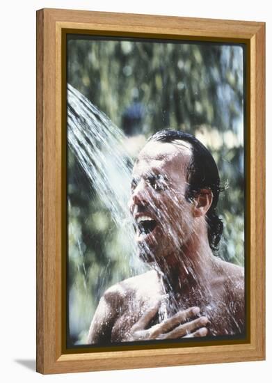 Julio Iglesias Having a Shower-Angelo Cozzi-Framed Premier Image Canvas