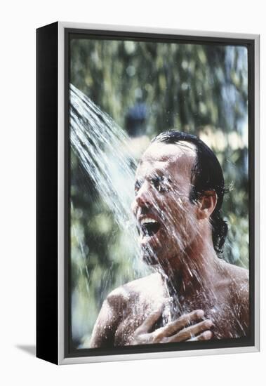 Julio Iglesias Having a Shower-Angelo Cozzi-Framed Premier Image Canvas