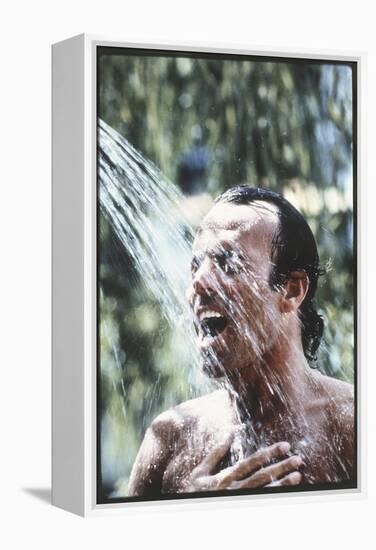 Julio Iglesias Having a Shower-Angelo Cozzi-Framed Premier Image Canvas