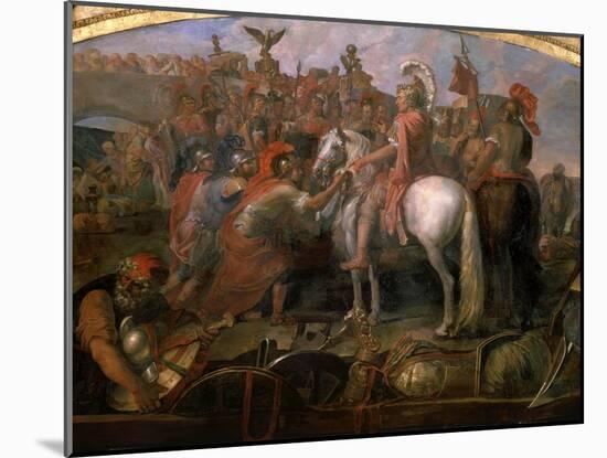 Julius Caesar, 100-44 BC Roman general, Sending Roman Colony to Carthage-Claude Audran the Younger-Mounted Giclee Print